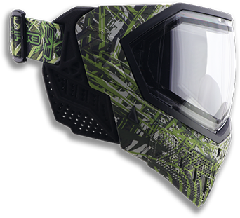 Maschera Da Paintball Empire EVS - Colore Oliva/nero - Con Lenti Termiche Trasparenti E Lente Aggiuntiva Ninja - Nuova